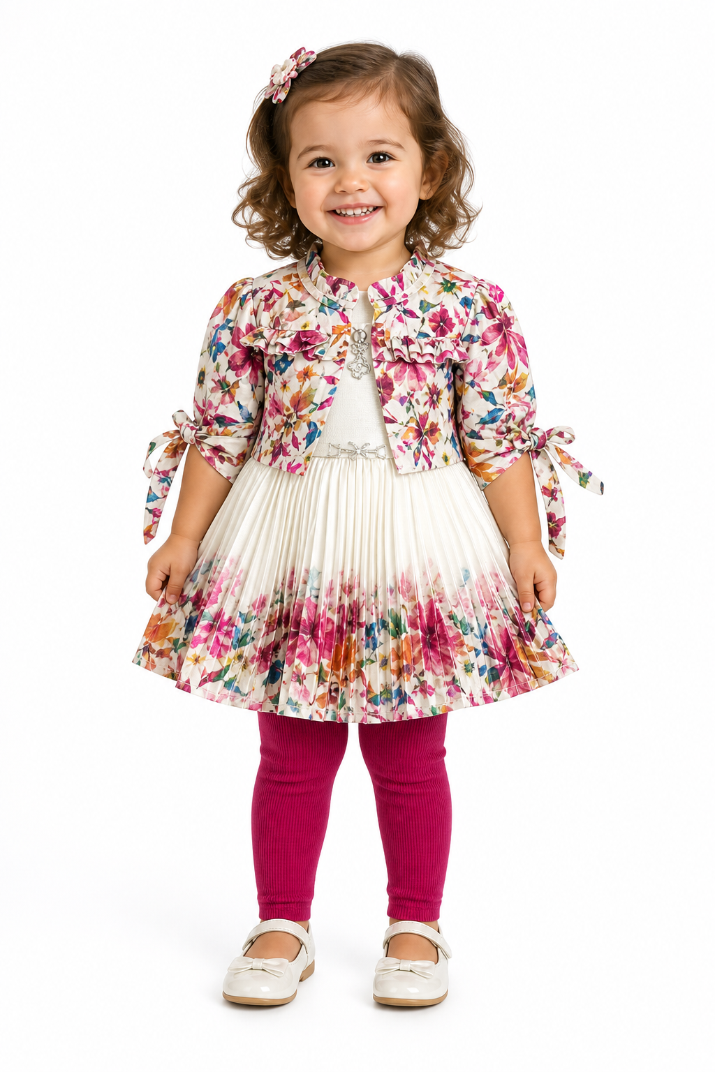 Blossom Pleats Frock Set
