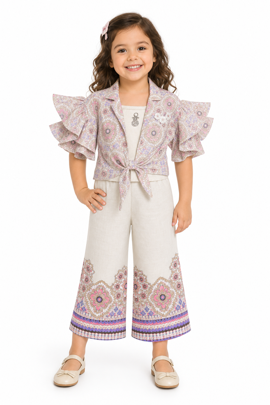 Ivory Mandala Palazzo Set