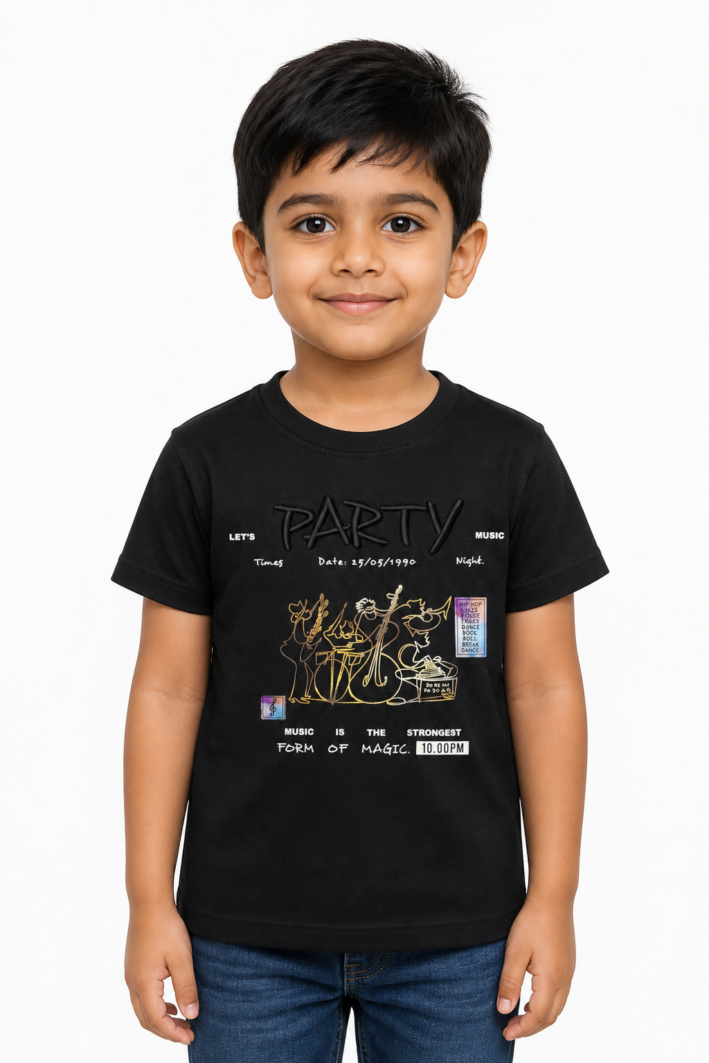 Black Graphic Print T-shirt
