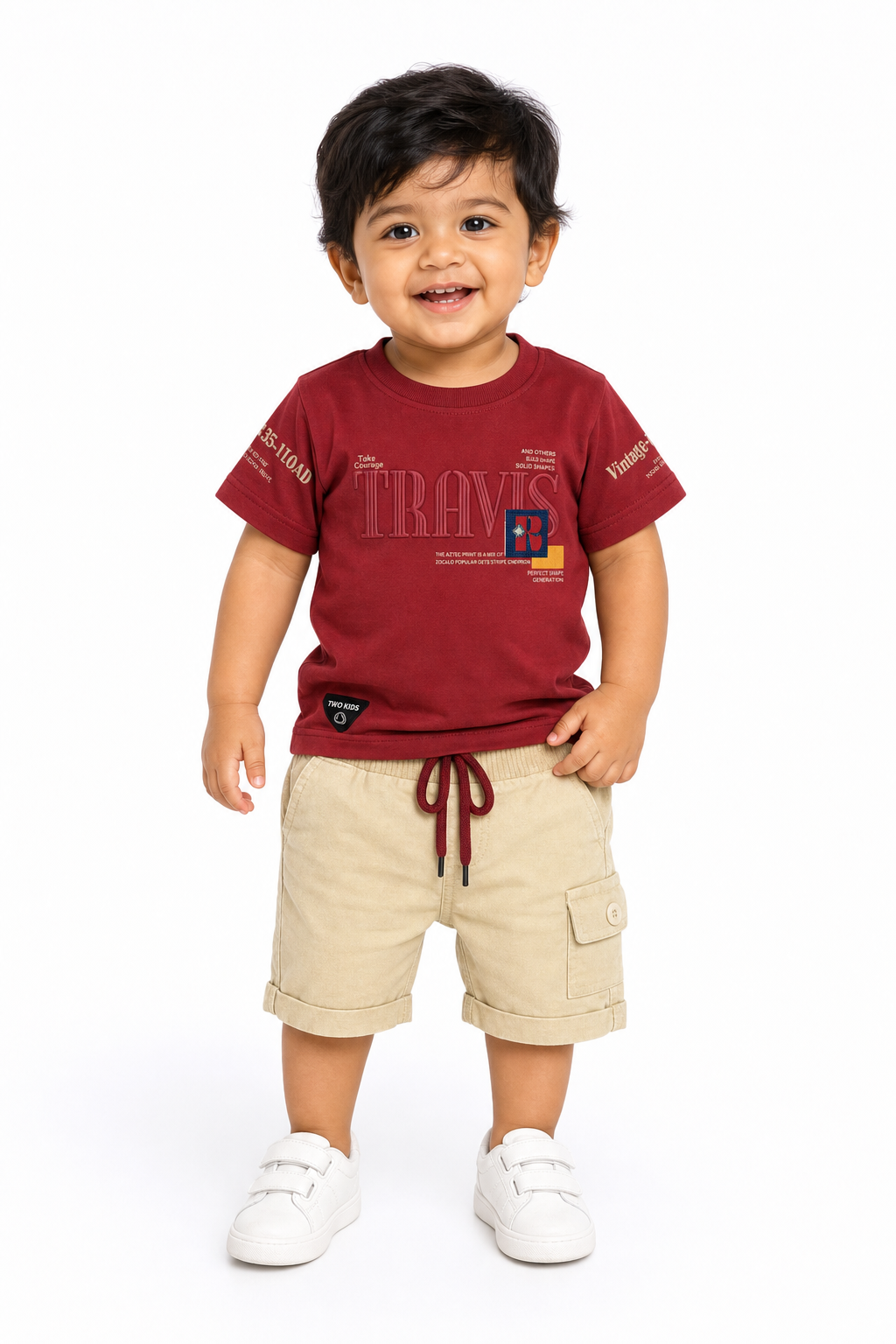 Red Graphic Tee & Shorts