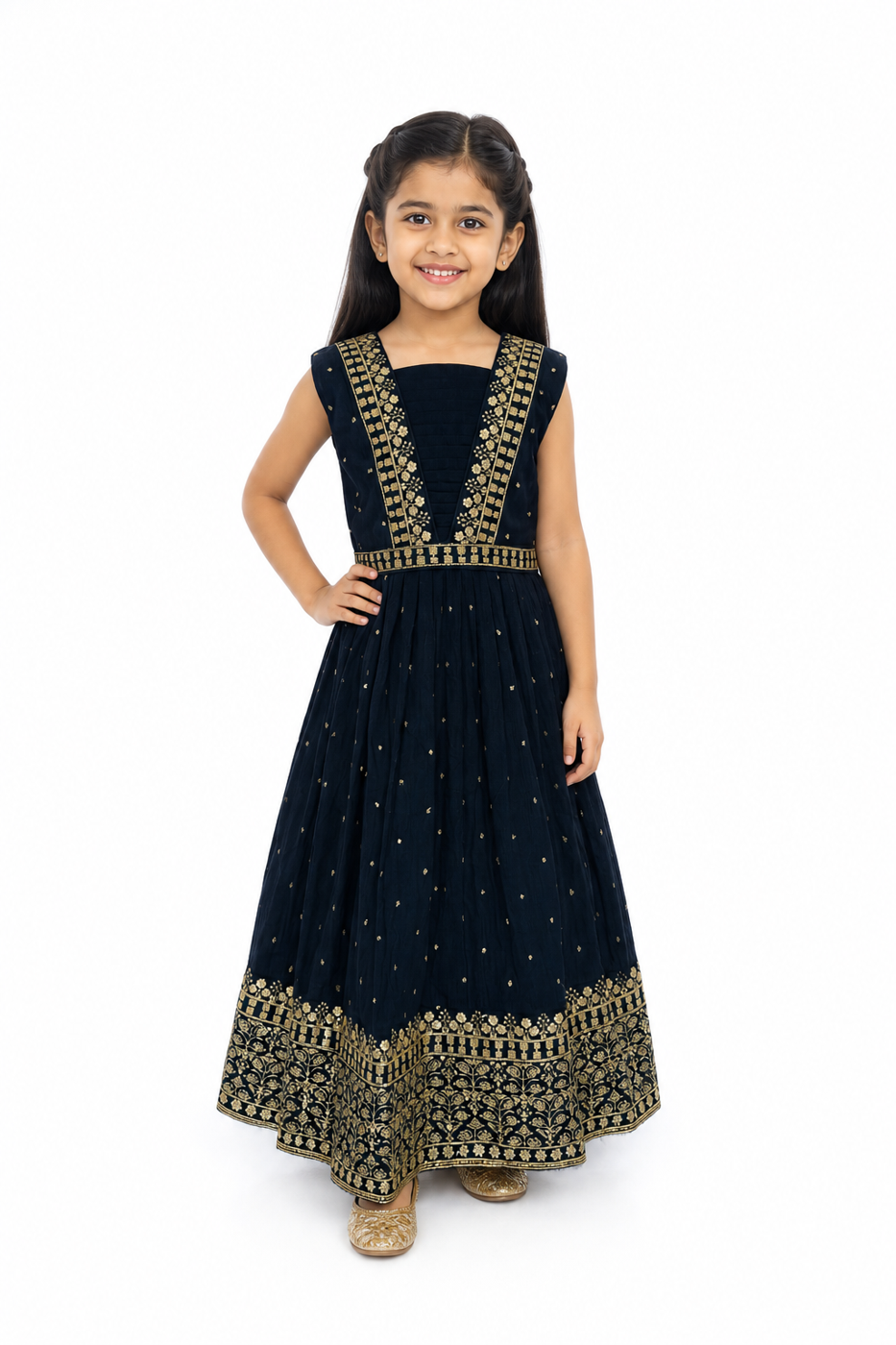 Navy Blue Embellished Lehenga