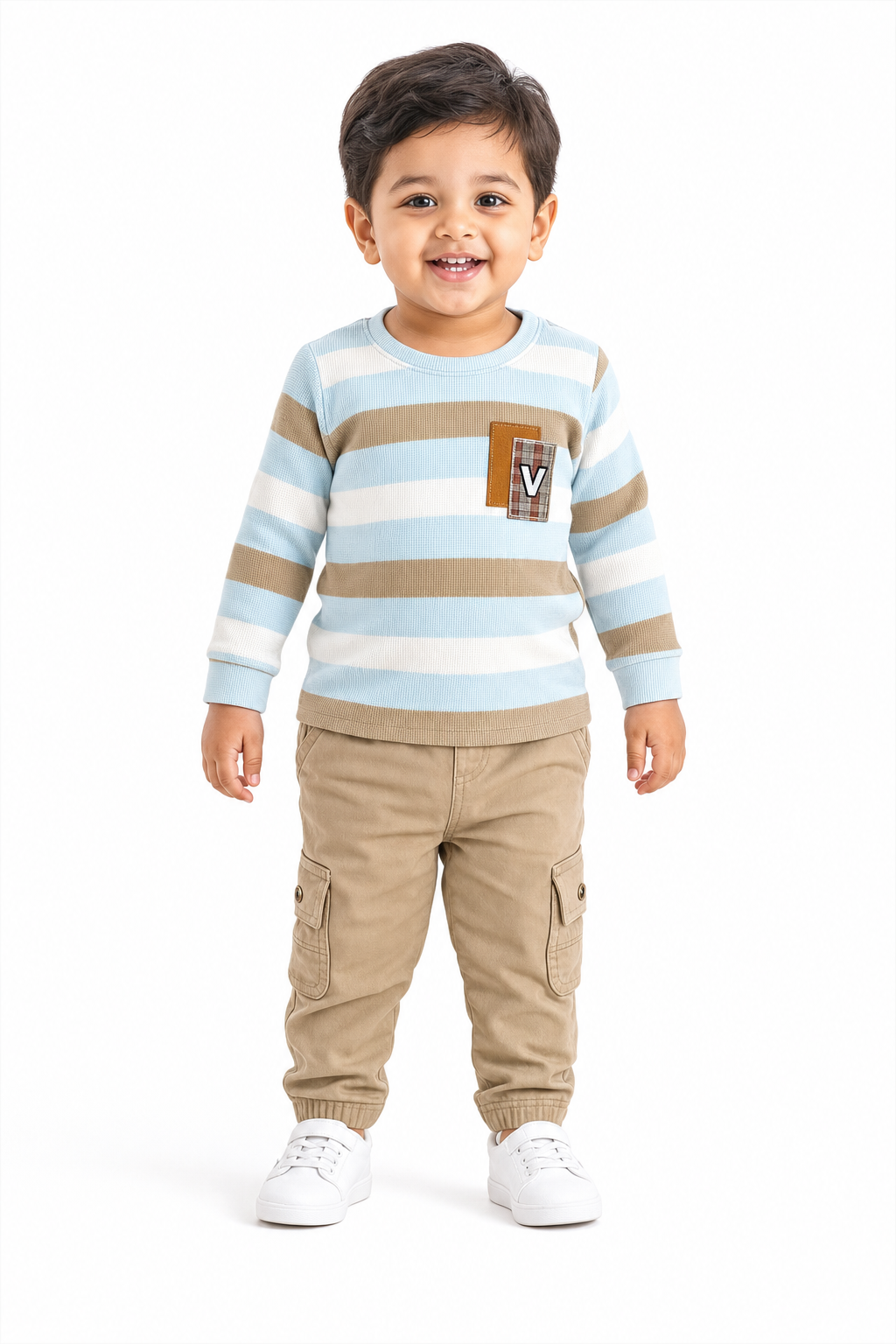 Blue Stripe Sweater Set