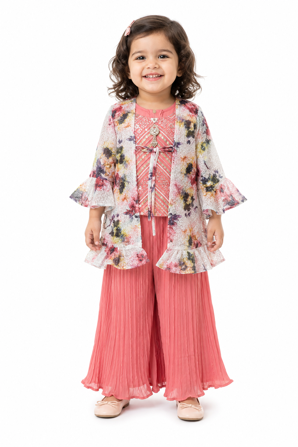 Coral Garden Sharara Set