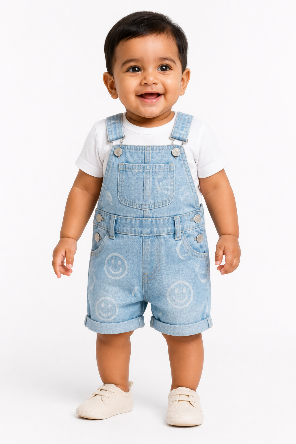 Blue Denim Dungaree Set