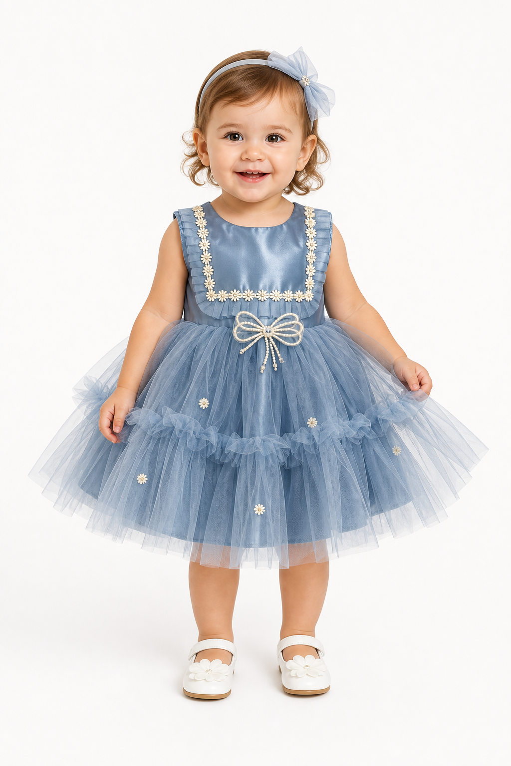 Powder Blue Daisy Frock