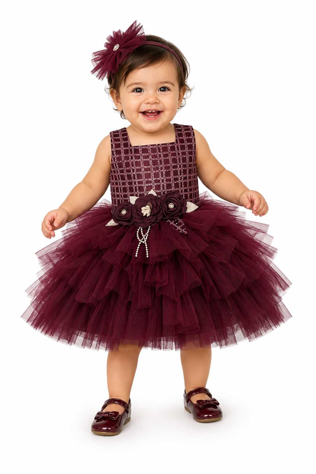 Wine Rose Sparkle Frock