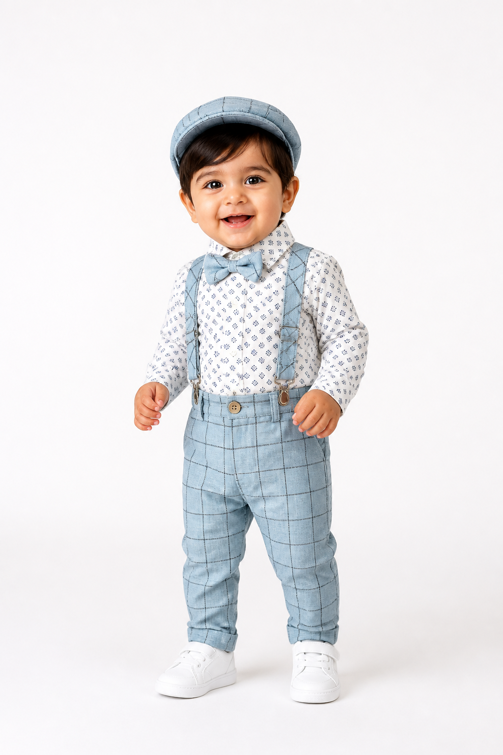 Checked Dungaree Trouser Set