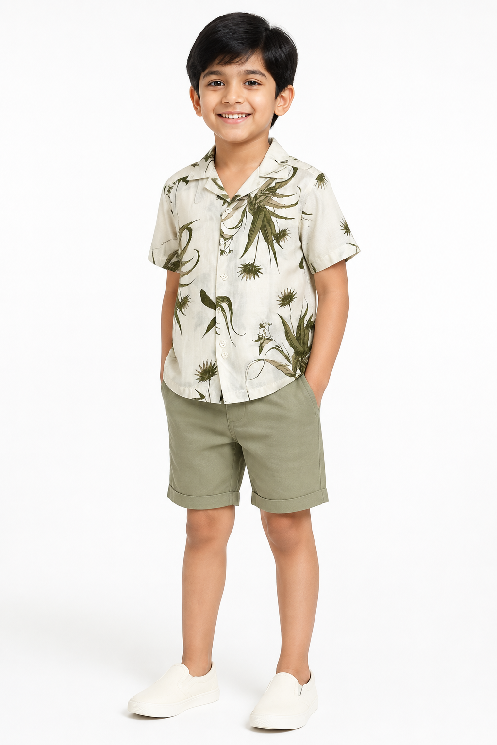 Printed Shirt & Shorts Set