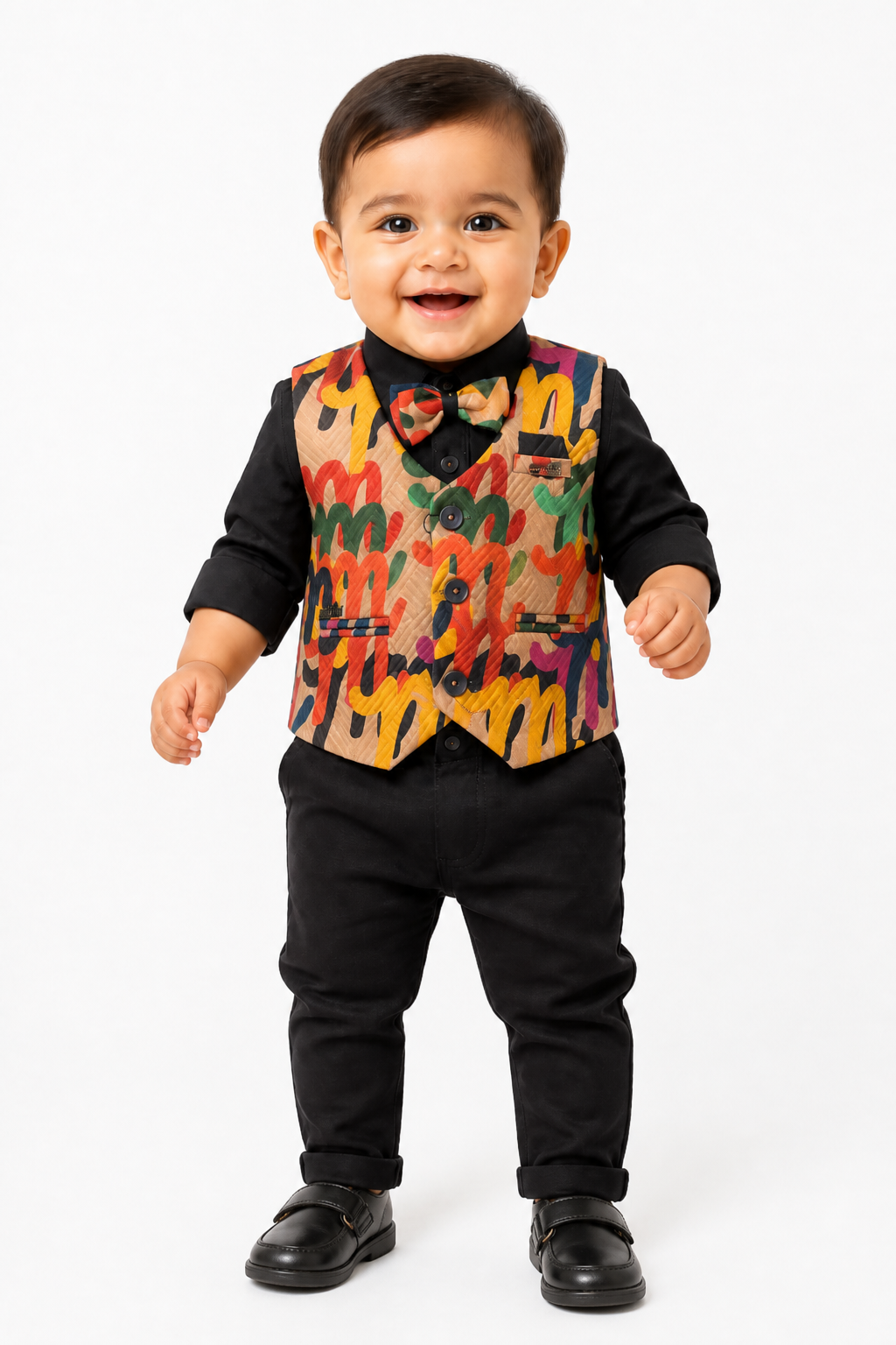 Multicolour Waistcoat & Trouser Set