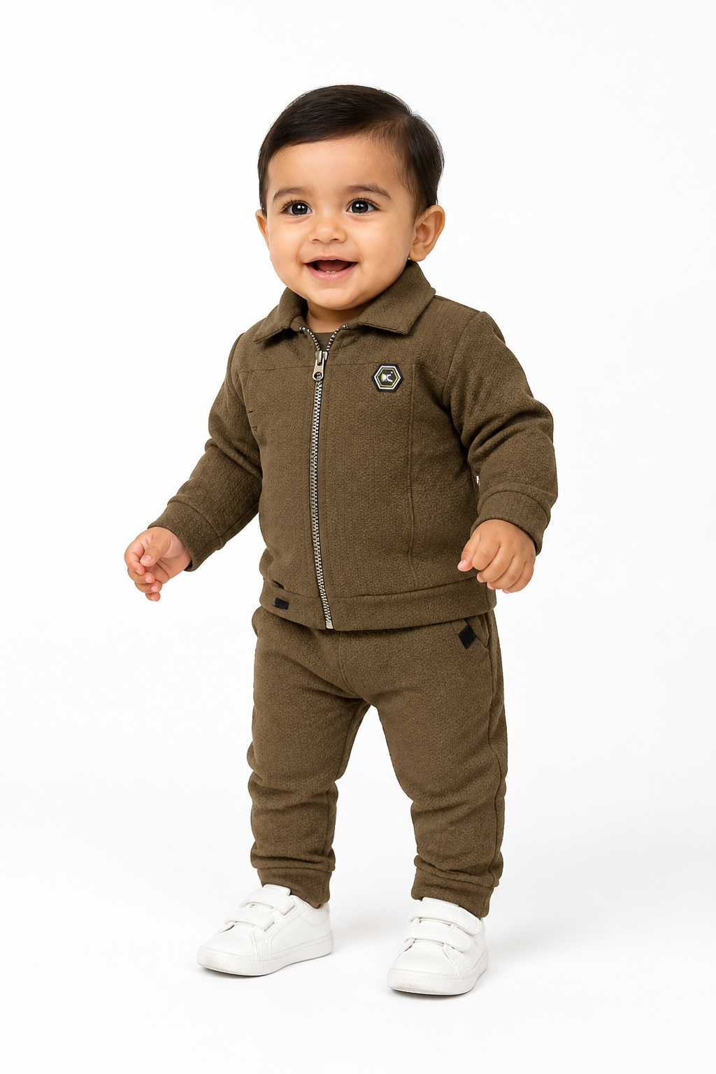 Khaki Zip Tracksuit Set