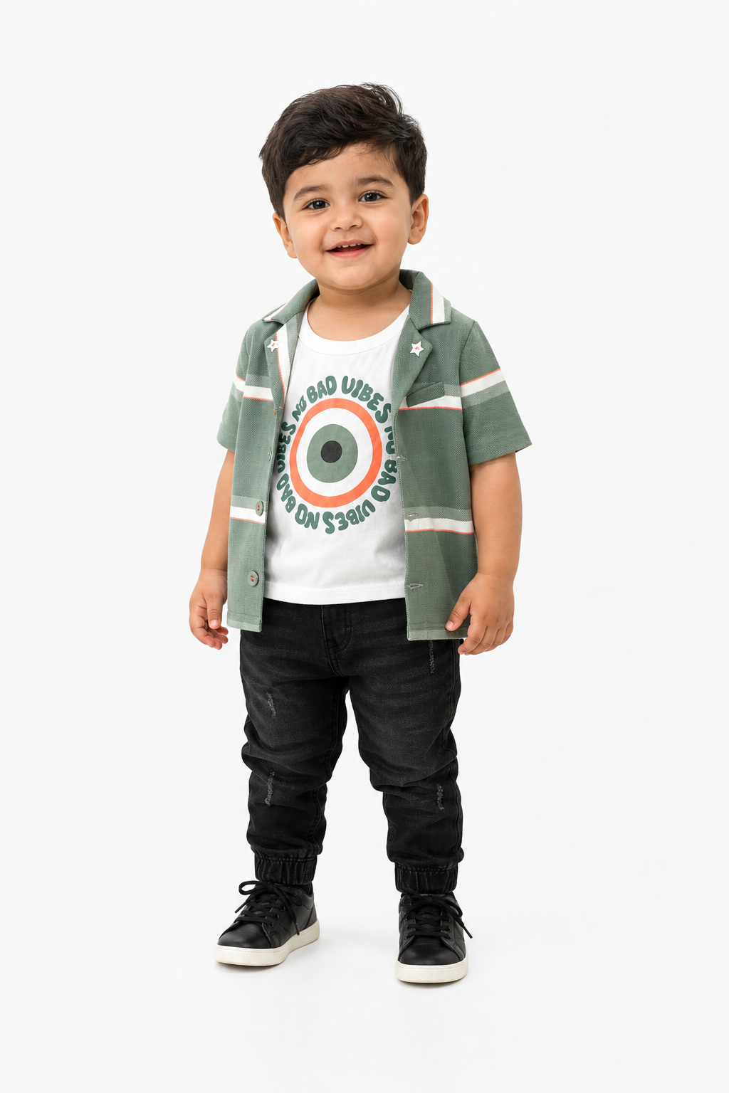 Green Shirt & Tee Set