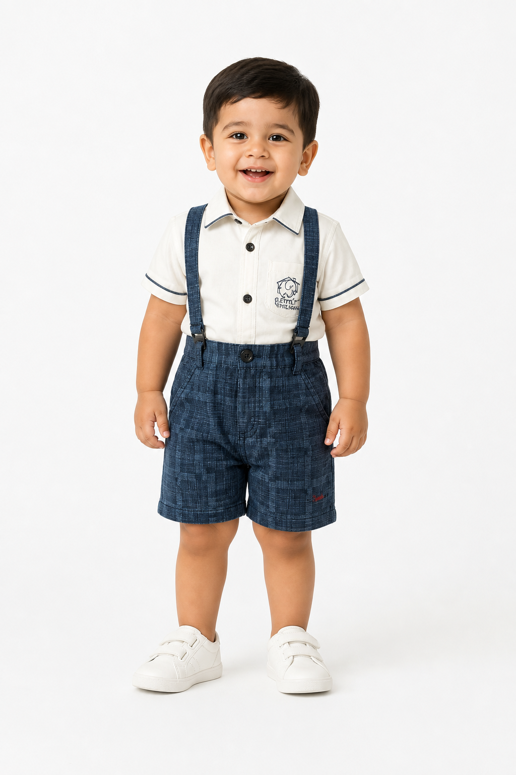Navy Polo Suspender Set