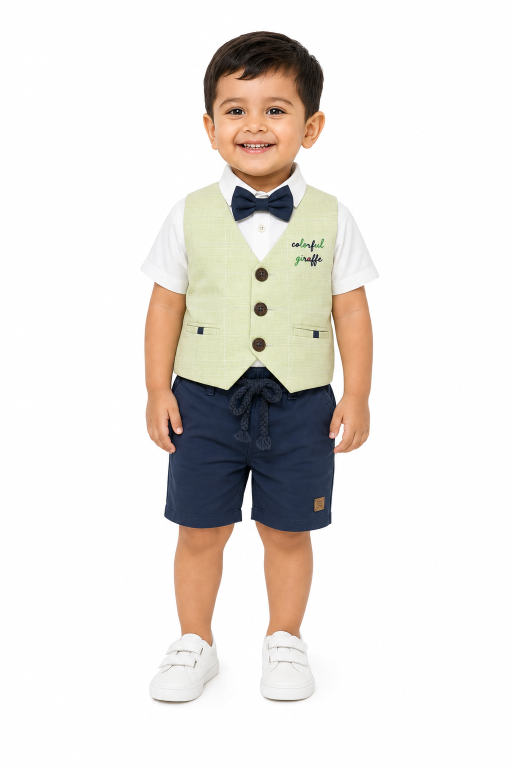 Sage Waistcoat Shorts Set