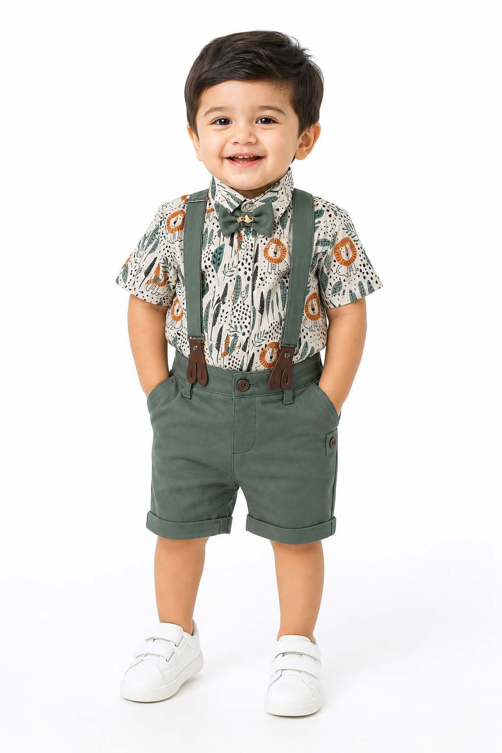 Tropical Shirt Suspender Set