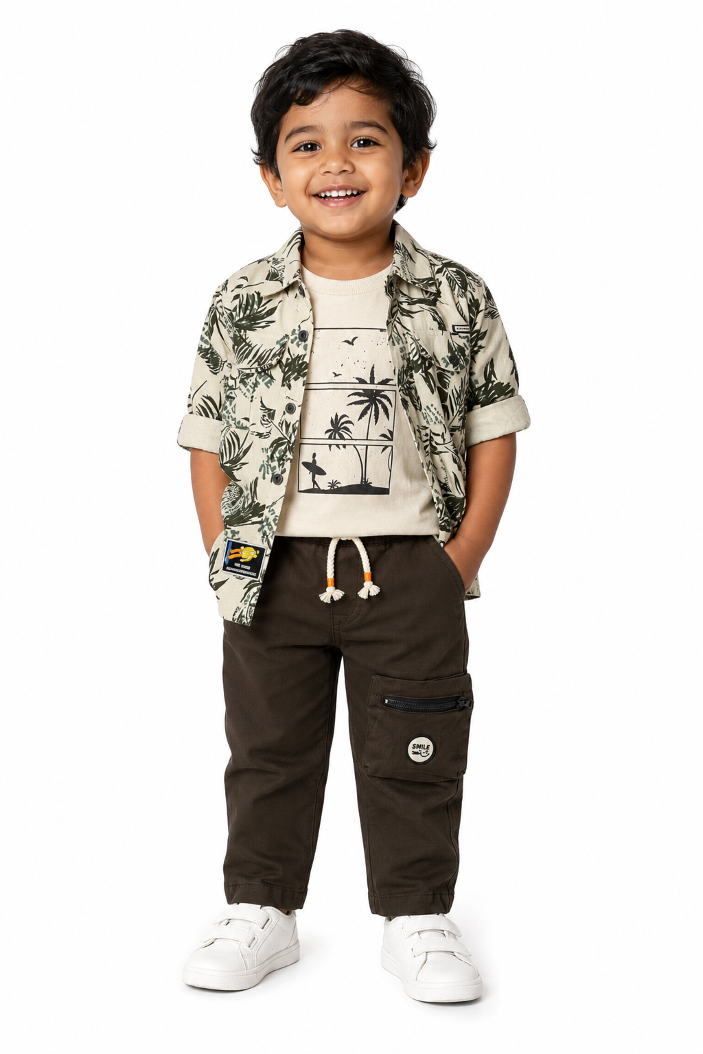 Tropical Print Shirt Set