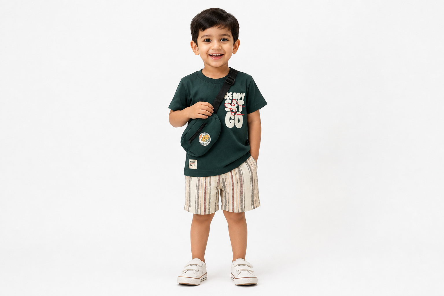 Ready Set Go Teal T-Shirt & Shorts Set