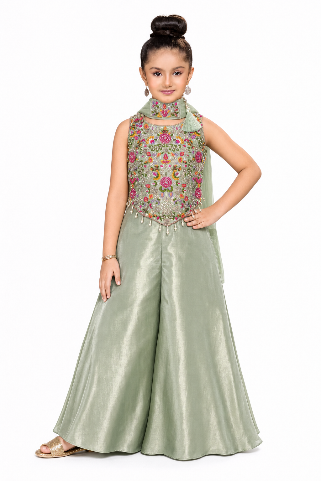 Embroidered Palazzo Set
