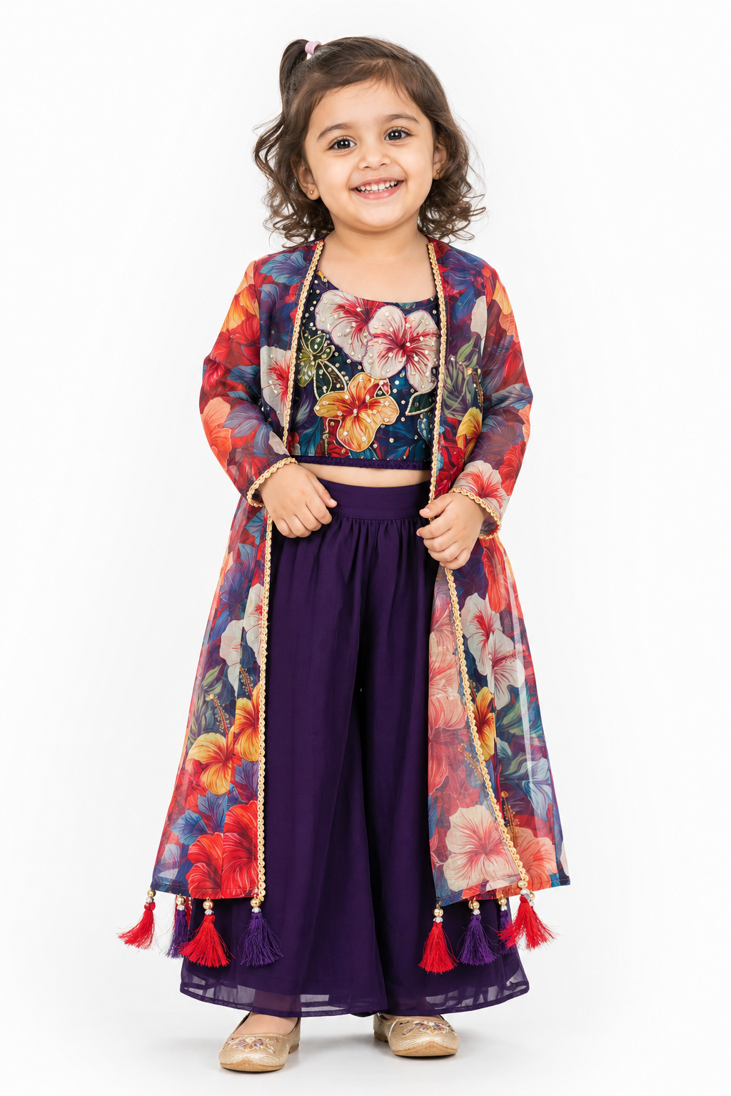 Hibiscus Shrug Palazzo Set