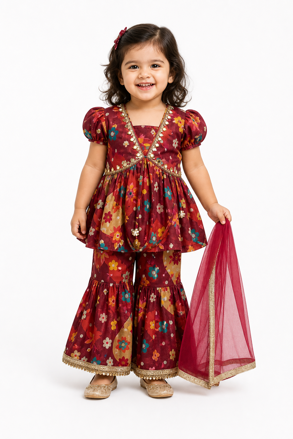 Mirror Blossom Sharara Set