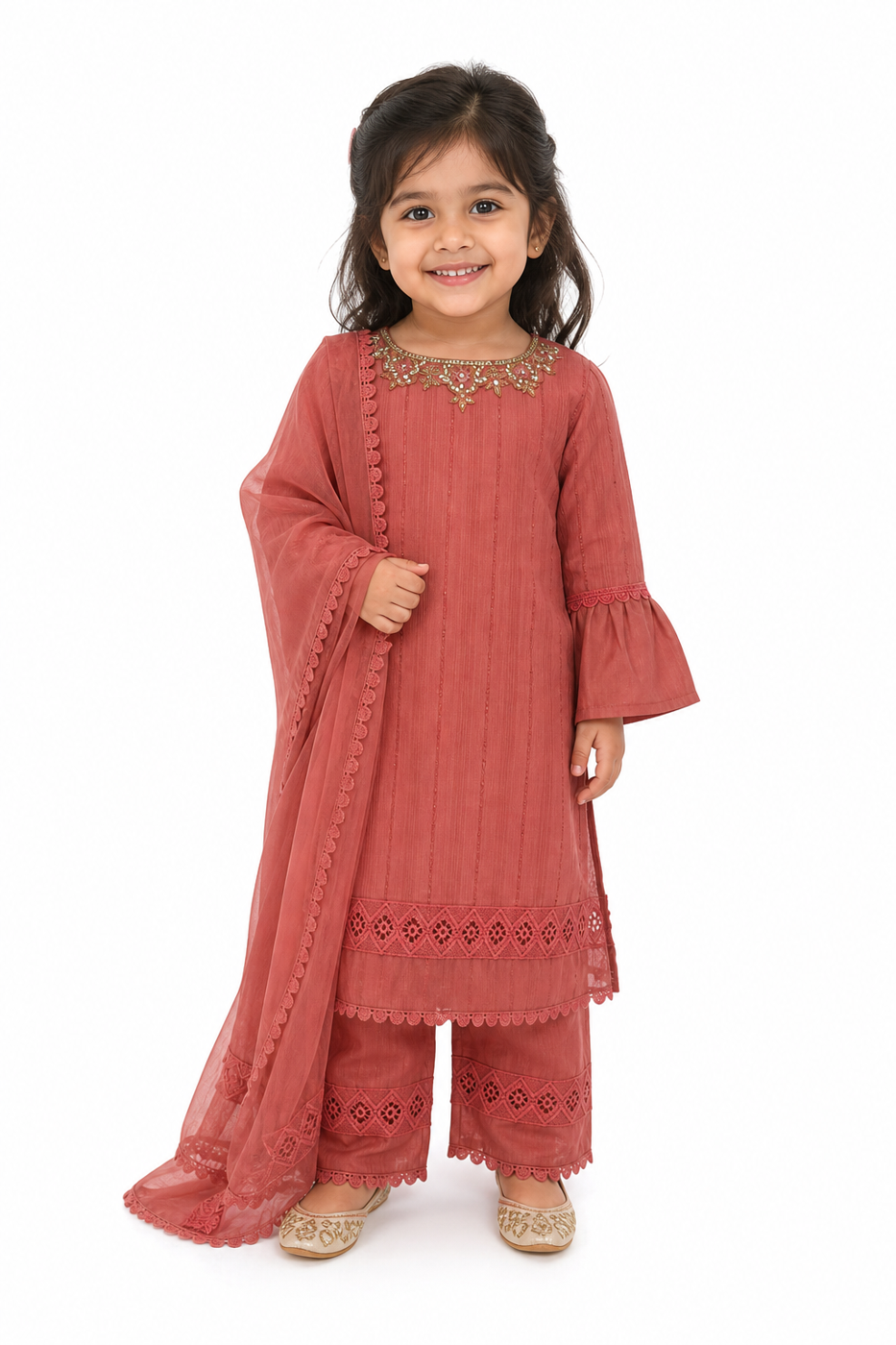 Rust Kurta Palazzo Set