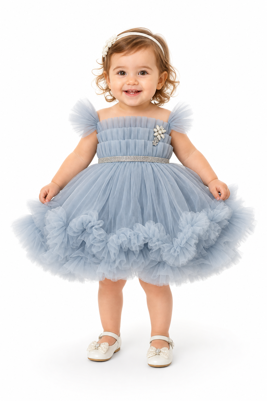 Misty Blue Crystal Frock