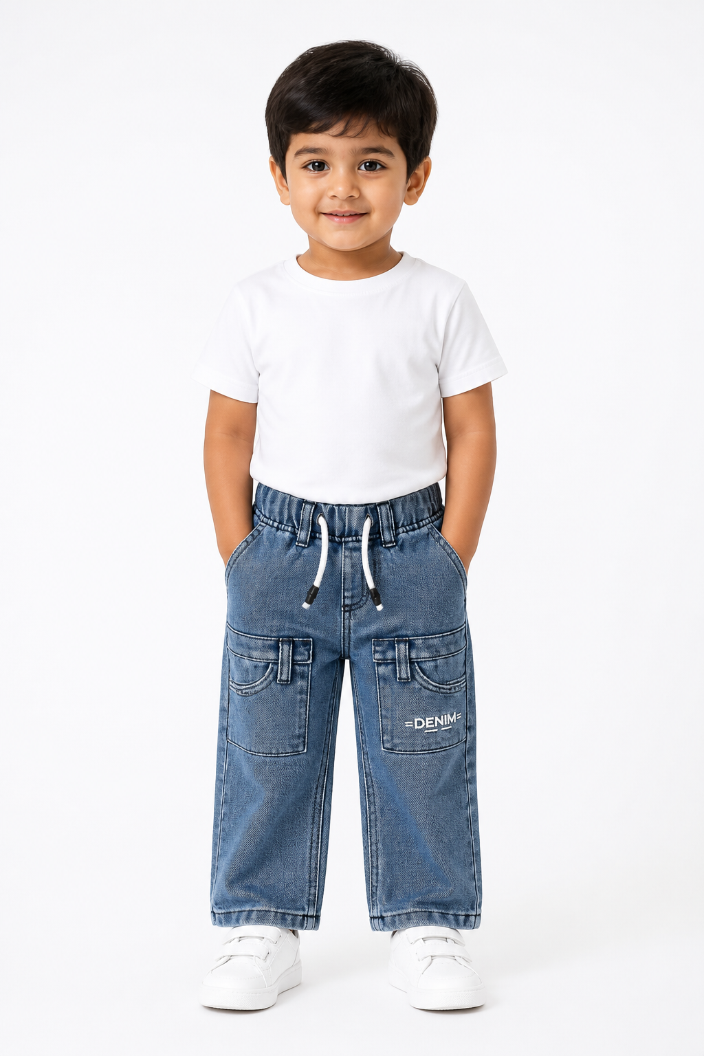 Boys Denim Cargo Jeans