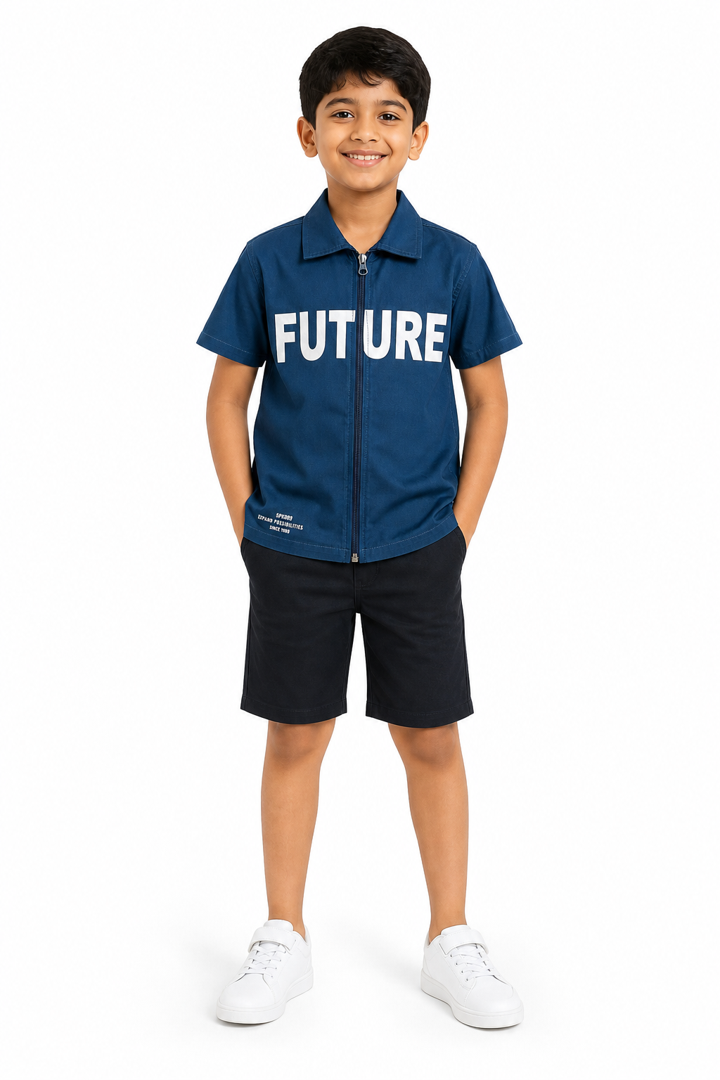 Navy Printed Shirt