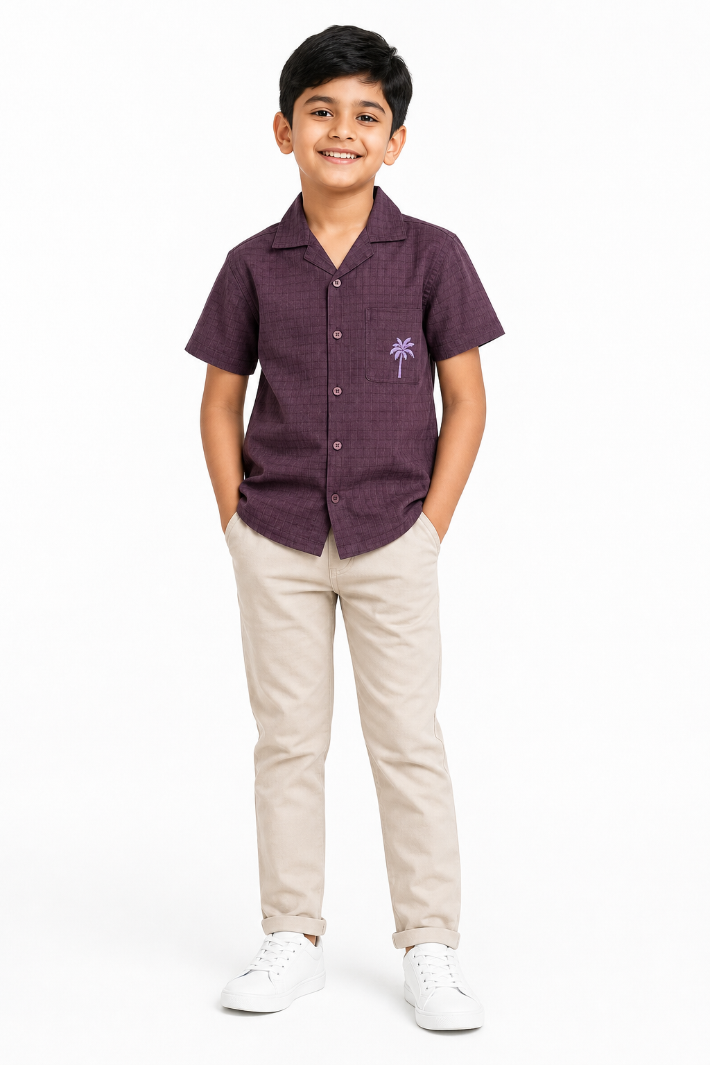 Wine Printed Shirt