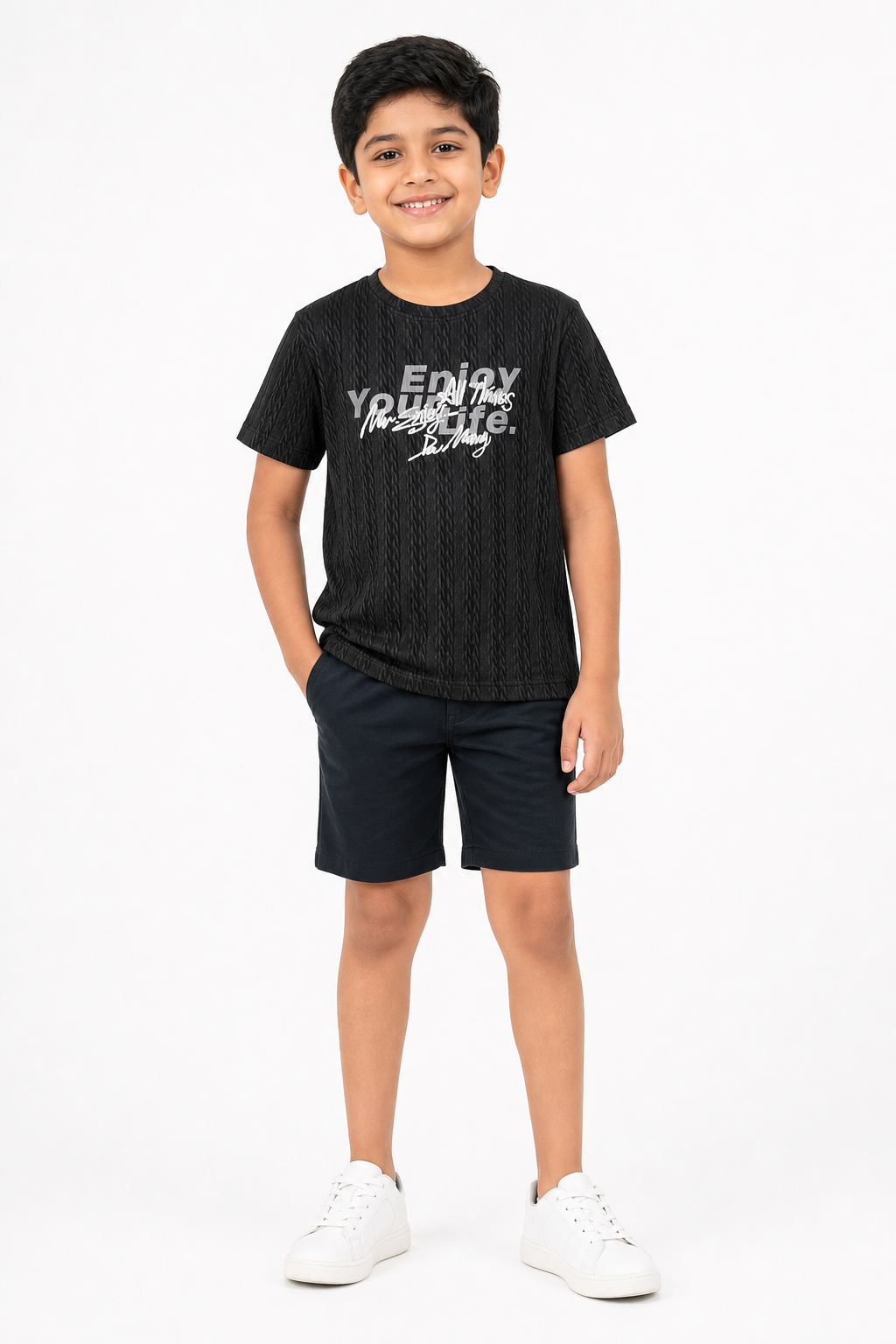 Black Print T-Shirt