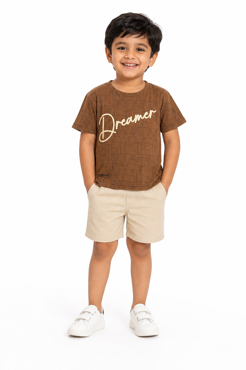 Brown Dreamer Tee & Shorts
