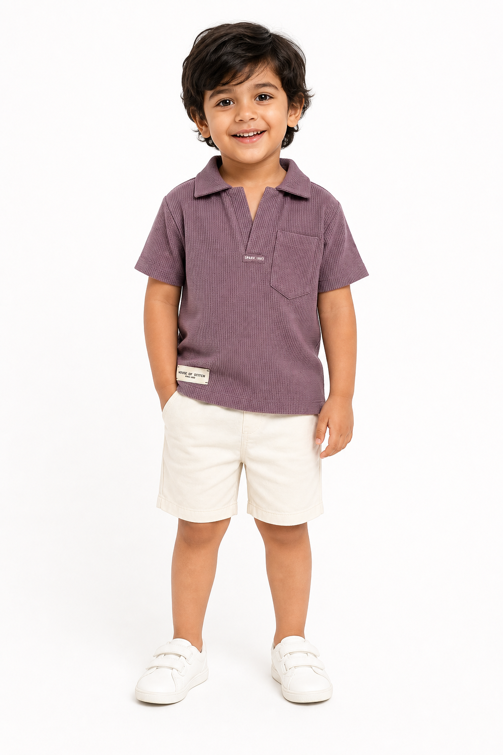 Mauve Polo & Shorts Set