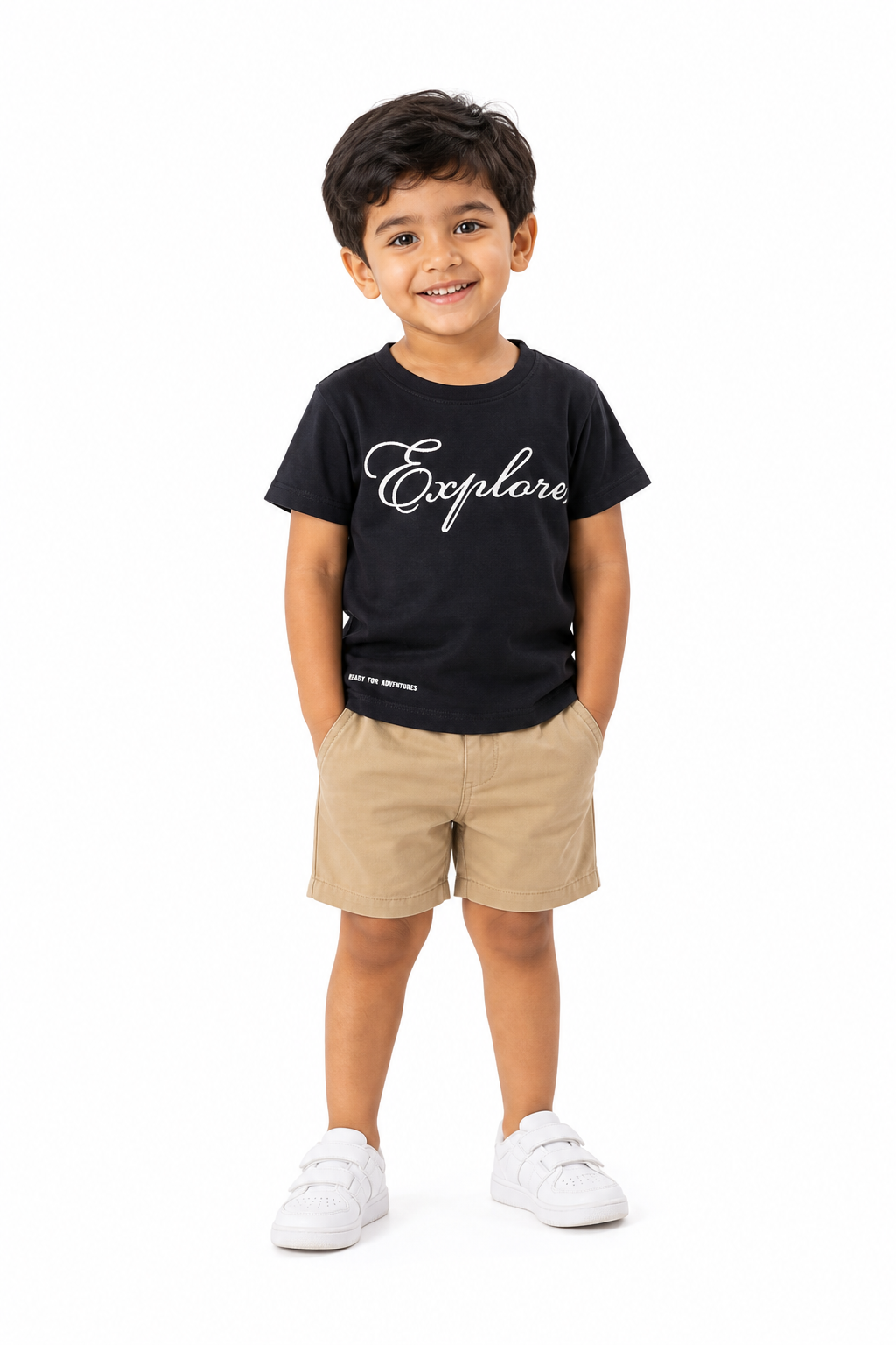 Black Explore Tee & Shorts