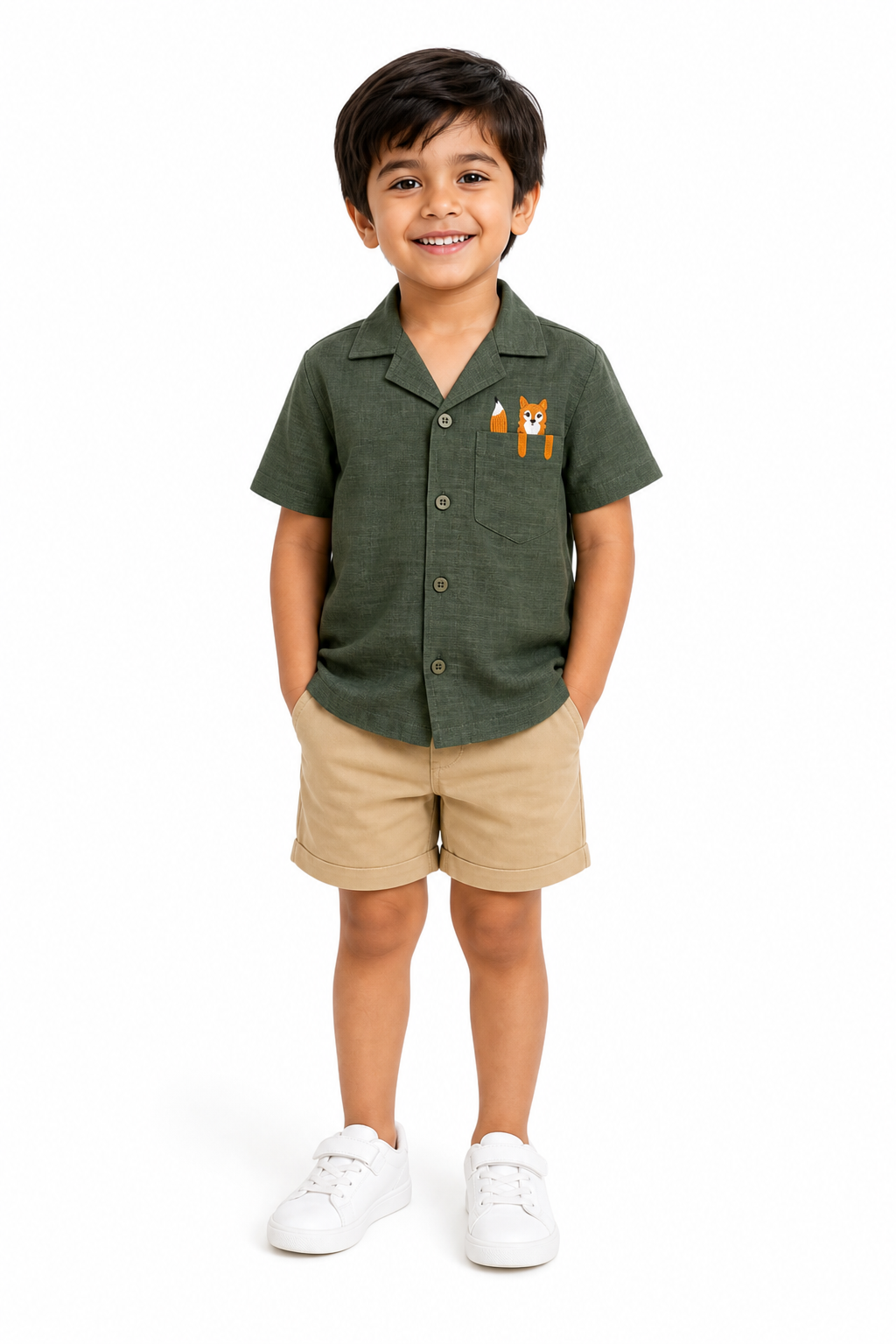 Olive Patch Pocket Shirt