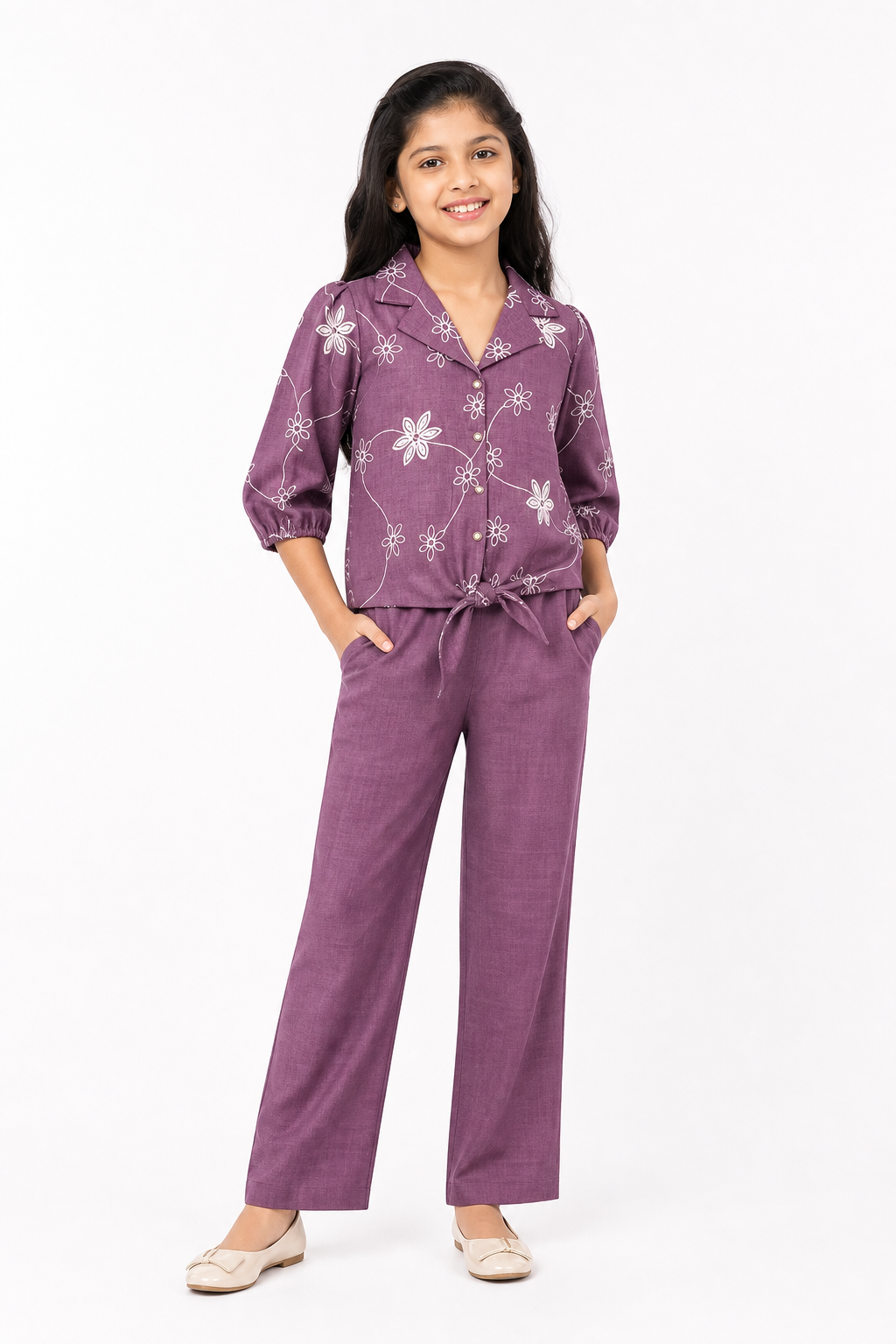 Mauve Floral Co-ord Set