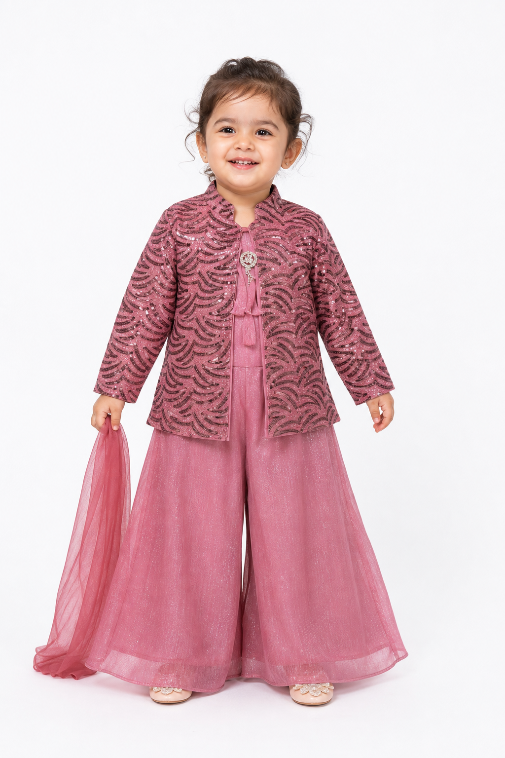 Sequin Swirl Palazzo Set
