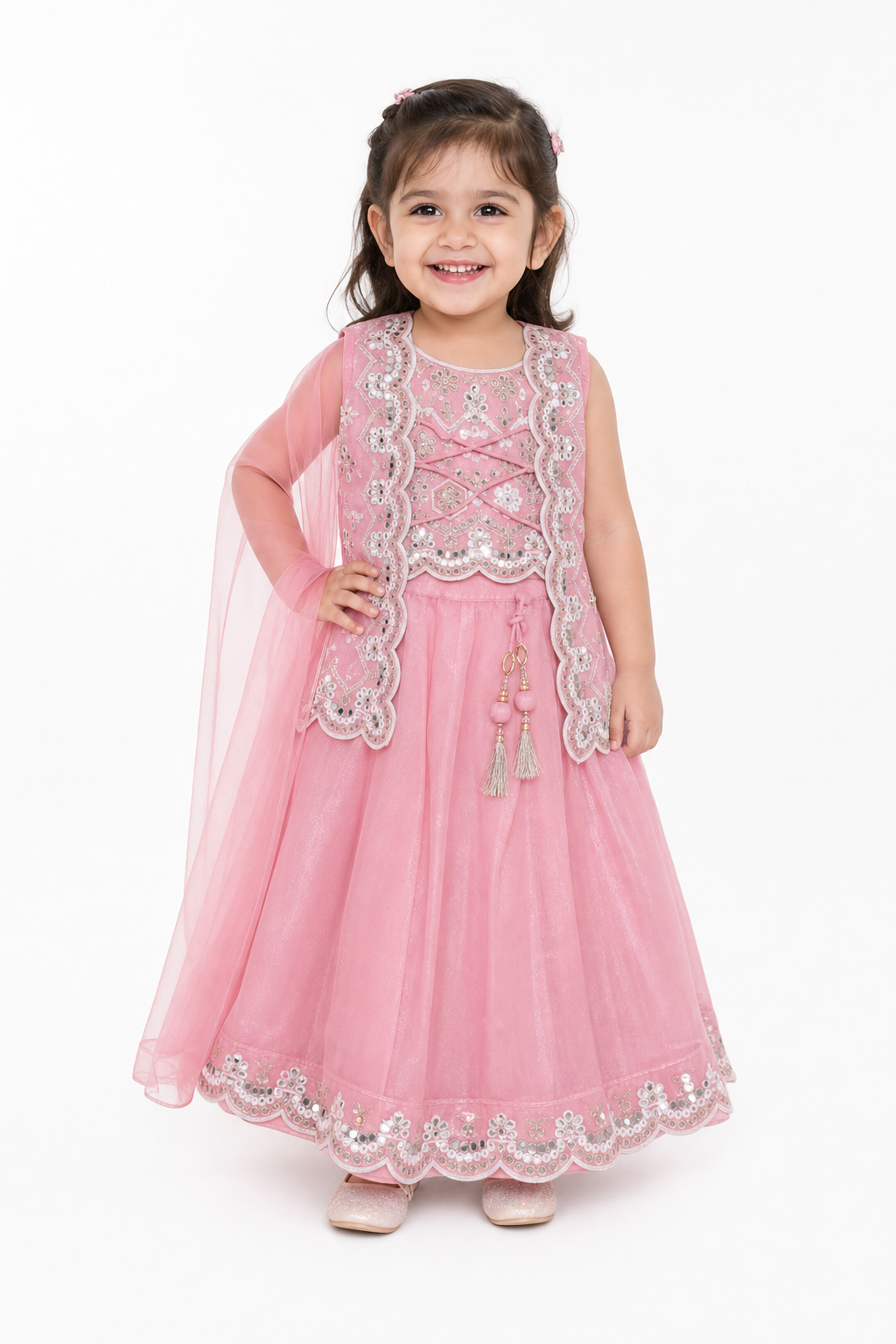 Blush Mirror Jacket Lehenga