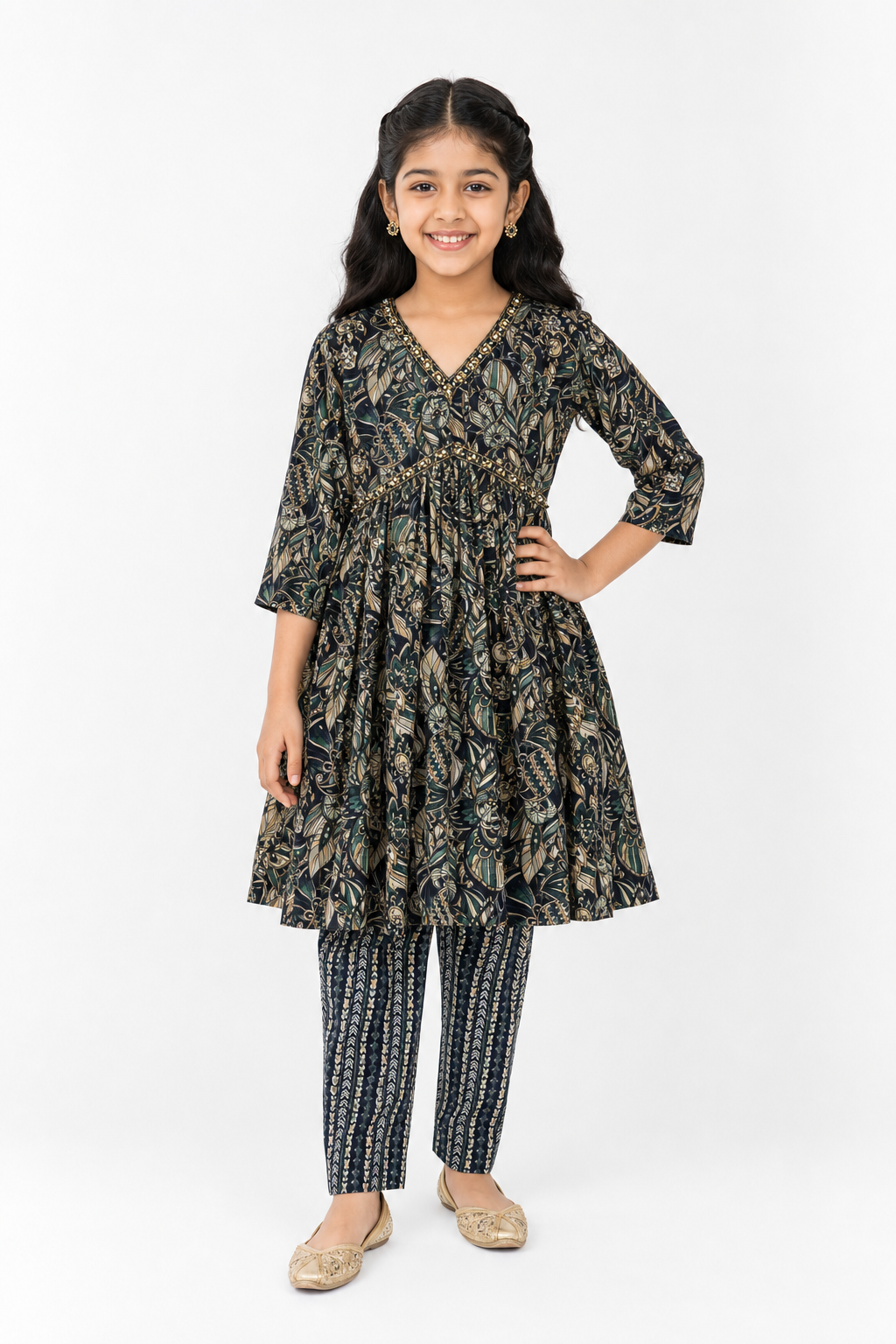 Navy Floral Aliya Dress